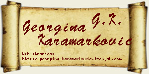 Georgina Karamarković vizit kartica